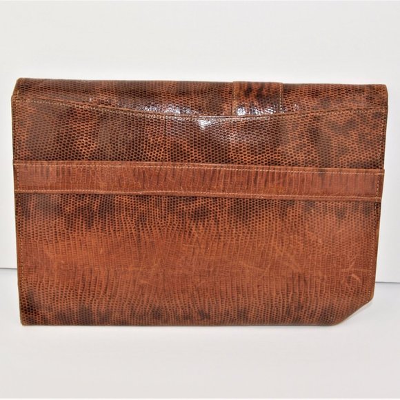 50s RARE Lizard Clutch with Working Ebon Watch - Picture 5 of 7